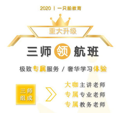 一只船教育产品升级, 三师领航 保障学员通关